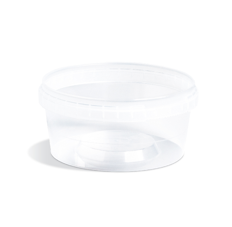 12oz Clear PP Plastic Square Snap-Lock Containers (Tamper-Evident Lid) - Clear