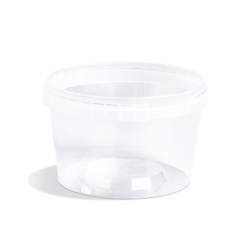 SafePro TE16 16 Oz Tamper Evident Clear Plastic Container with