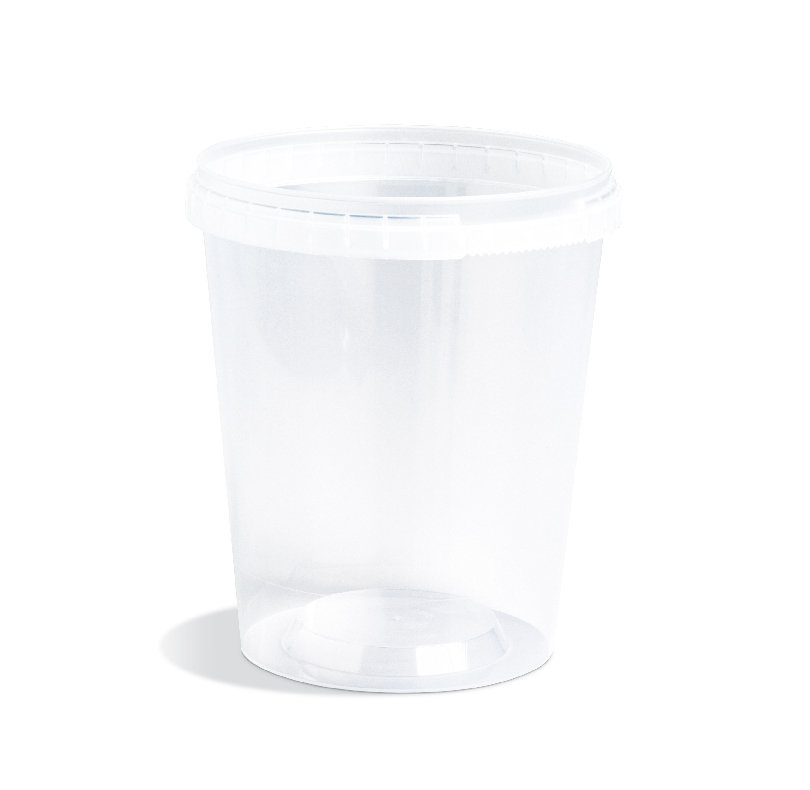 32 oz Clear PP Plastic Round Snap-Lock Containers (Tamper-Evident Lid) - Clear