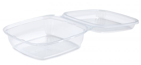 Disposable Plastic 32oz Serving Bowls with Lids Large Clear