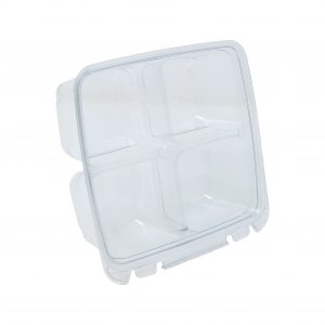 Tamper Tek 48 oz Rectangle Clear Plastic Salad Container - with